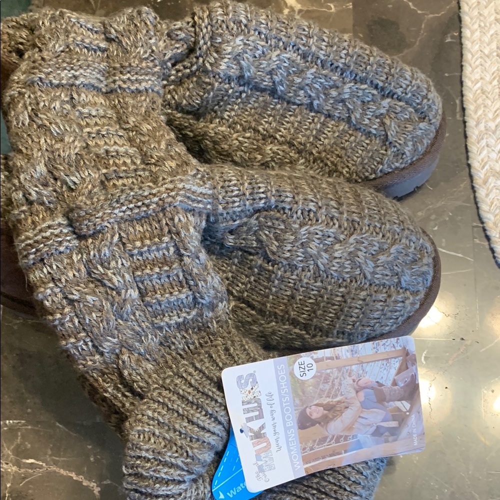 Muk Luks Women's Winter Knit Boots - Brown